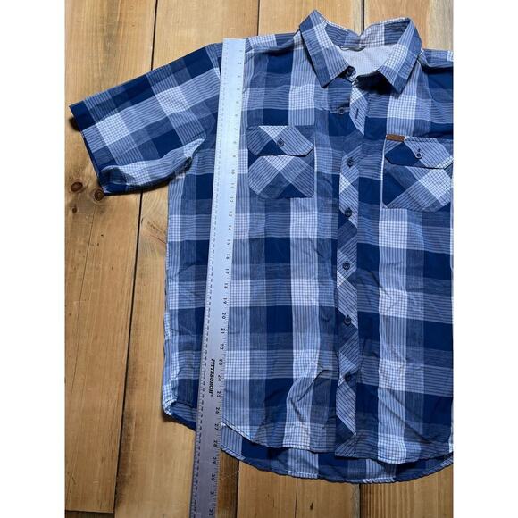 Orvis Men's Button Down Plaid Collared Shirt. Size XL.  Outdoors/ Blue&White - Picture 7 of 7